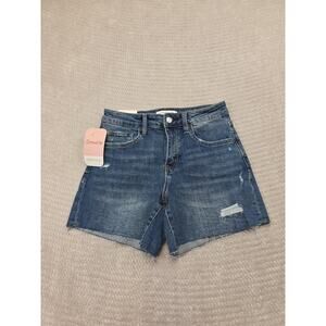 Lovervet By Vervet Shorts Womens Small Blue Jean High Rise Shortie New